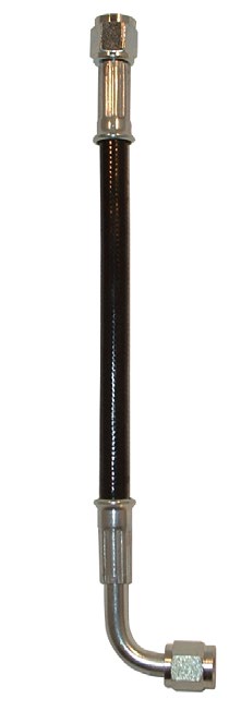 #4 PTFE BLACK HOSE ASSEMBLY STR X 90 40"