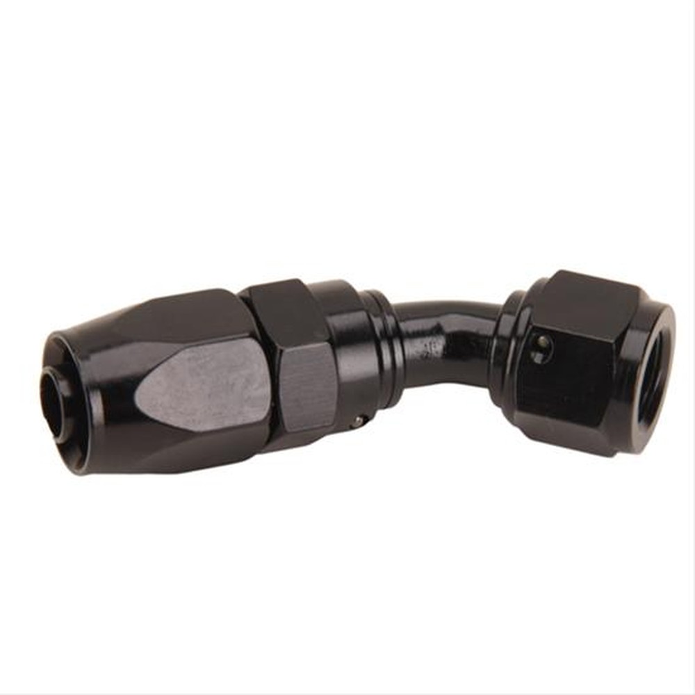 #6 NUT X #8 HOSE,45 DEGREE, EXPANDING HOSE END BLACK