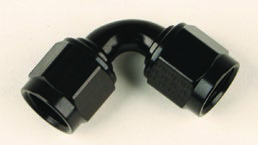 #8 FEMALE COUPLER, TUBE STYLE  BLACK