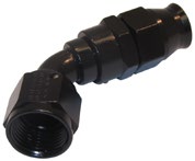 #12 REAL STREET, 60 DEG. HOSE END, BLACK, FOR PTFE HOSE