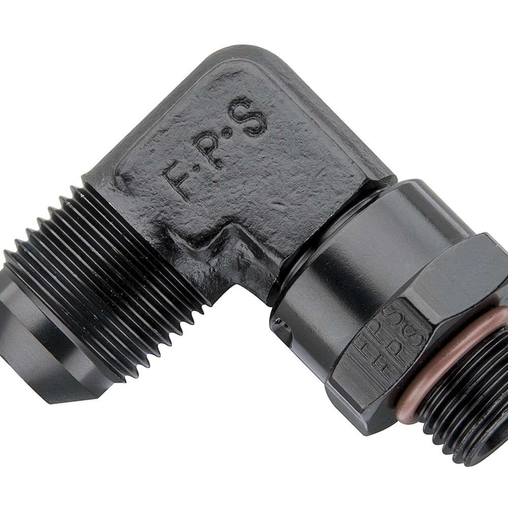 #8 X 9/16 - 18  (6)  90 DEGREE SWIVEL  BLACK