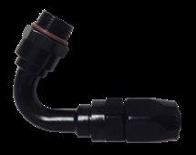 #8 MALE RAD FITTING X 120 PRO-FLOW HOSE END  BLACK