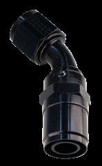 #10 REAL STREET, CRIMP-ON 60 DEG. HOSE END, BLACK, FOR 6000 HOSE