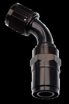 #10 REAL STREET, CRIMP-ON 45 DEG. HOSE END, BLACK, FOR 6000 HOSE