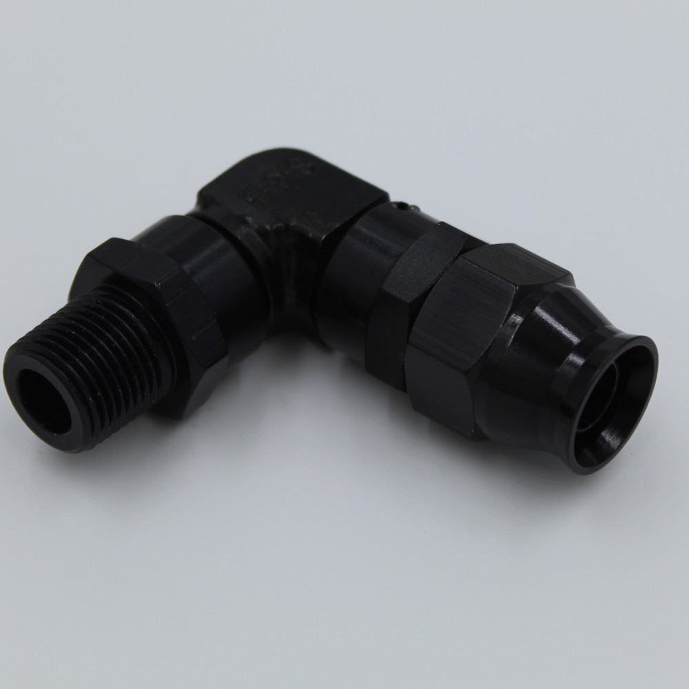 6AN 90 Degree Real Street Hose End x 1/4" NPT