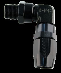 #6 X 90  HOSE END X 1/4 MPT  BLACK