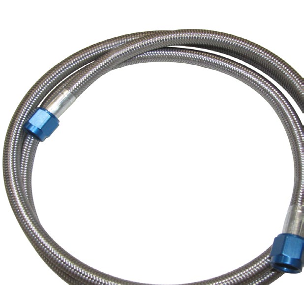 #4  HOSE ASSEMBLY STR X STR   96" BLUE NUTS, NITROUS SUPPLY LINE  (8 Feet)