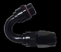 #12 MALE RAD. FITTING X 150 PRO-FLOW HOSE END  BLACK