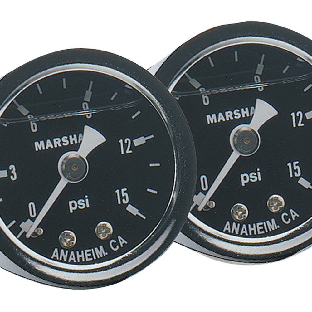 1/8 NPT FUEL PRESSURE GAUGE 0-15 PSI DRY