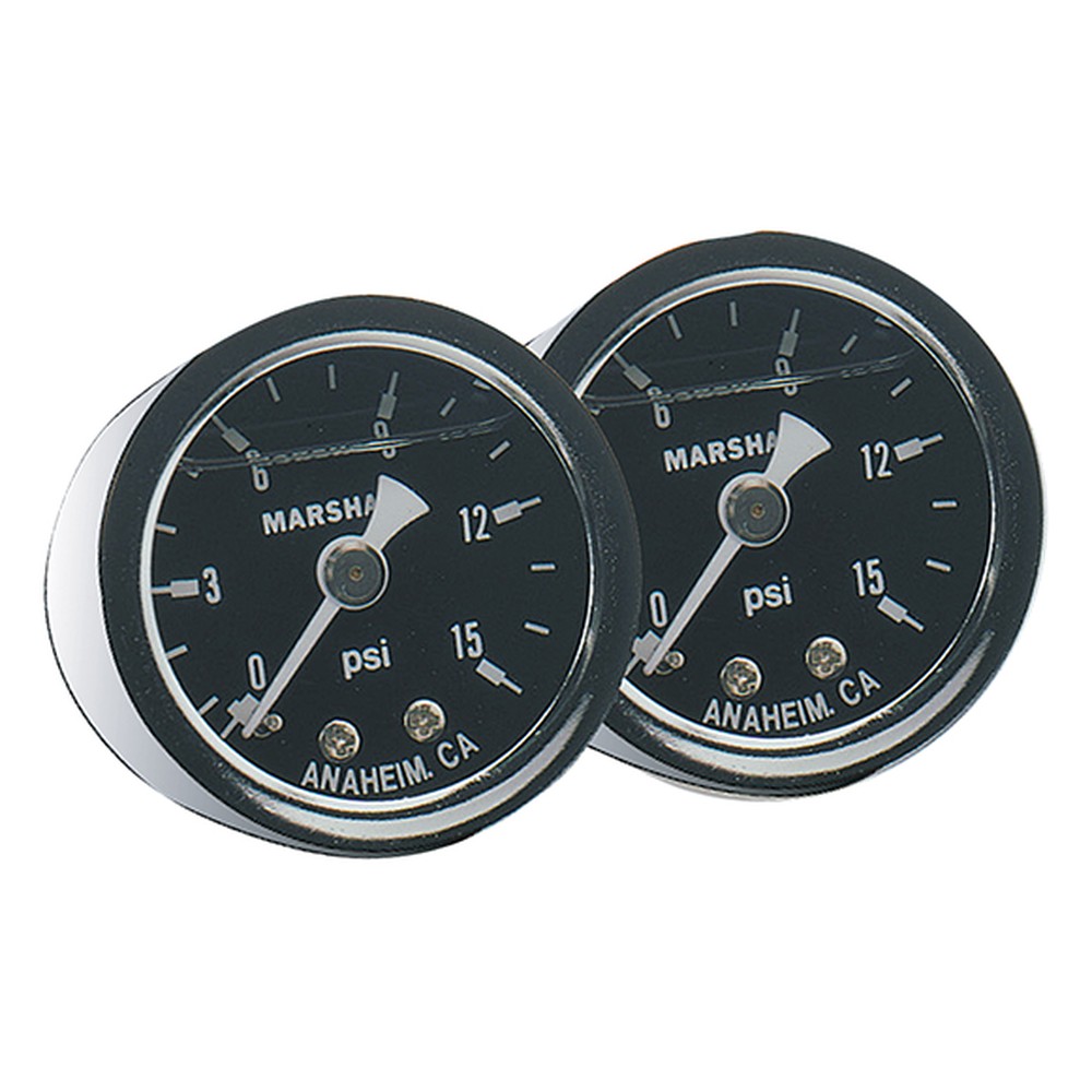 1/8 NPT FUEL PRESSURE GAUGE, 0-30 PSI DRY