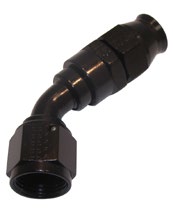 #4 REAL STREET, 45 DEG. FORGED HOSE END, BLACK, FOR PTFE HOSE
