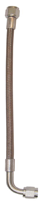 #4 PTFE HOSE ASSEMBLY STR X 90 16"
