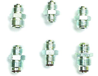 #6 X 5/8-18 MALE ADAPTER 3/8 TUBE INVERTED FLARE, STEEL