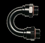 #8 (3/4-16), 180 Deg ORB Adapter, Black