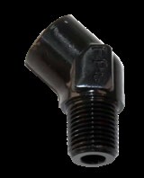 1/8  PIPE 45 DEGREE MALE/FEMALE BLACK