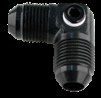 #6 MALE 90 WITH 1/8 FPT PORT, BLACK